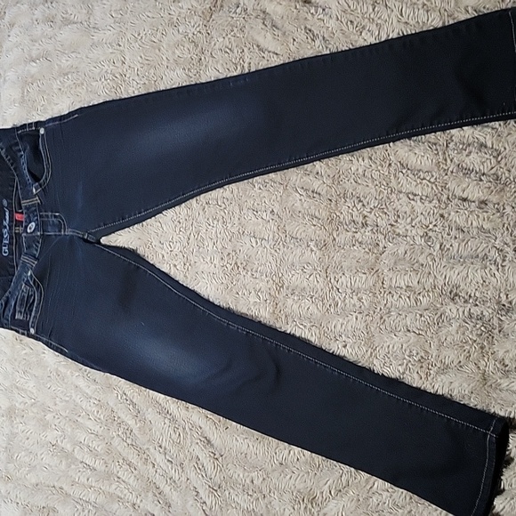 Guess Navy Jeans Skinny Leg Sz 28 - Picture 5 of 10